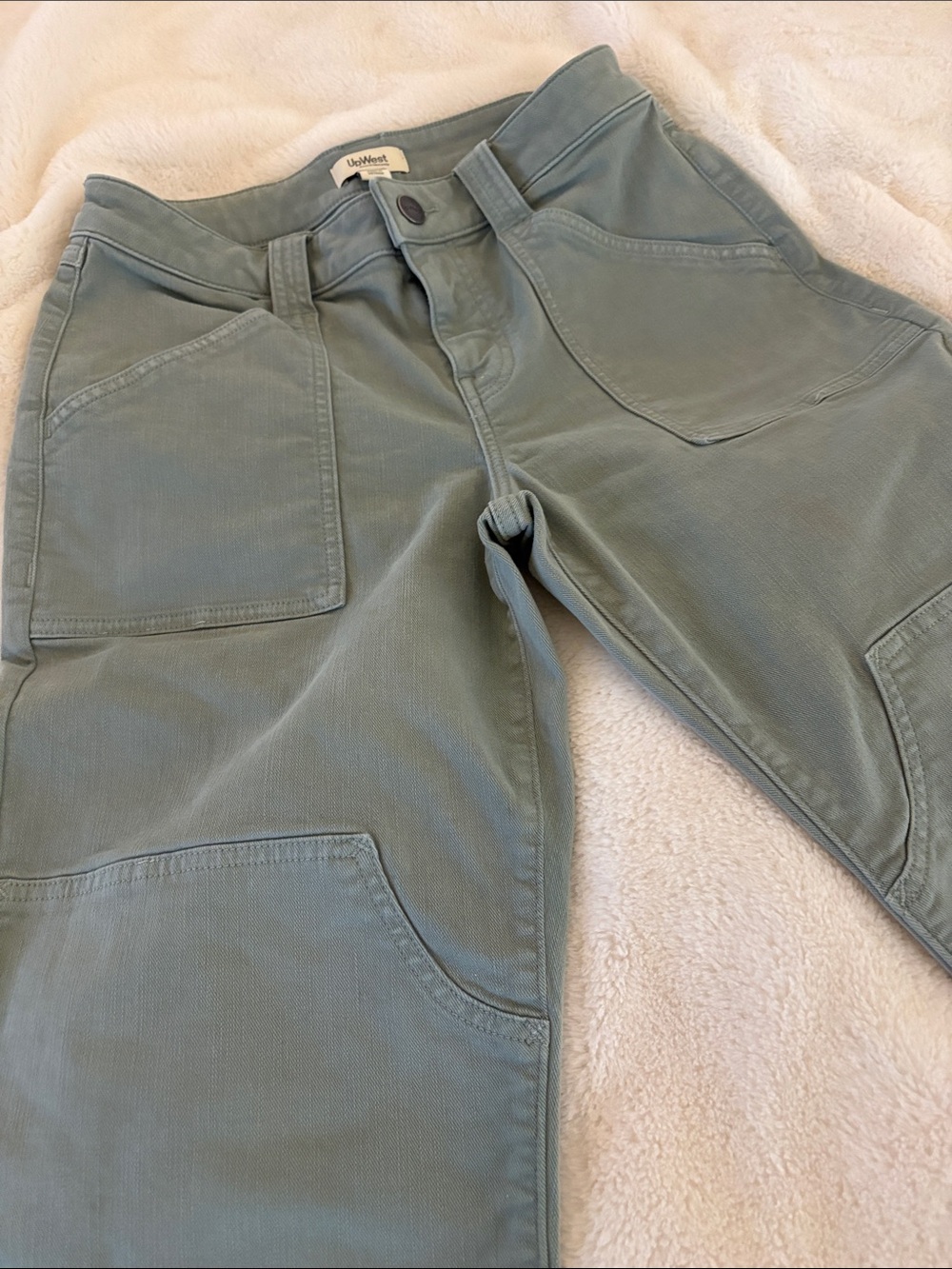 Levi's Light Sage Green Button-Front Pants